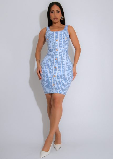 Mod Luxe Mini Dress Blue