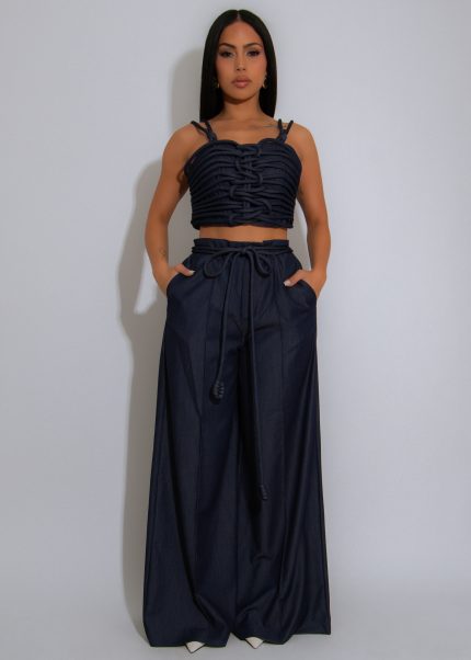 Tidebound Twine Pant Set Dark Denim