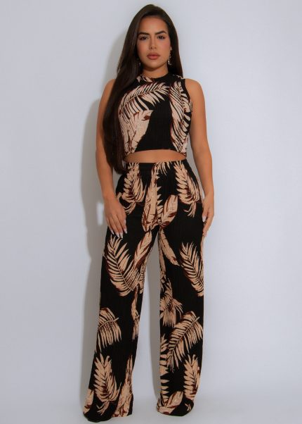 Lift Me Up Pant Set Black Nude