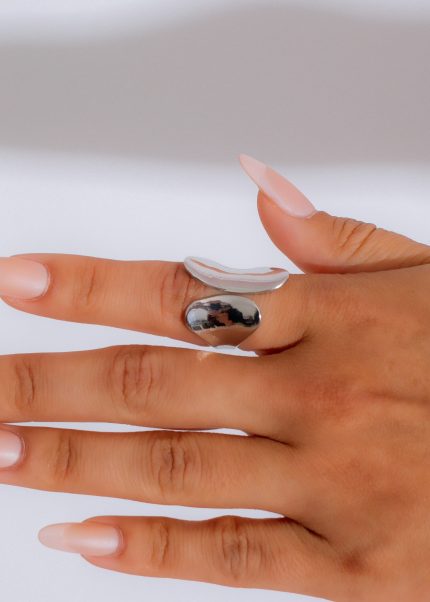 Waveform Band Ring Silver