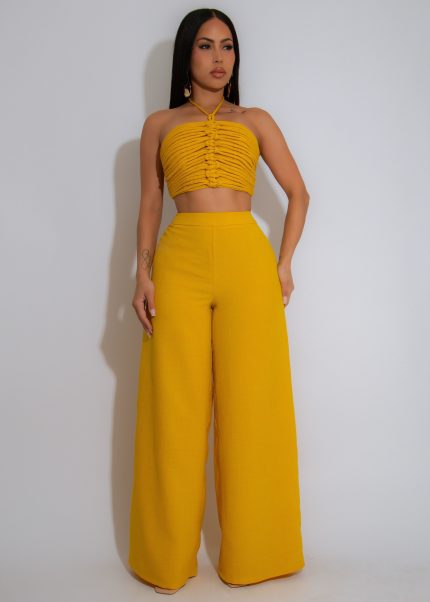 Solar Rhythm Pant Set Yellow