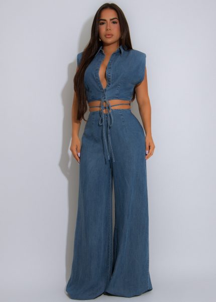 Off-Duty Edit Pant Set Denim