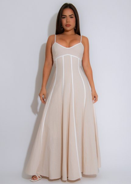 Coastline Muse Maxi Dress Nude