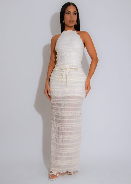 She's A Vision Skirt Set White
