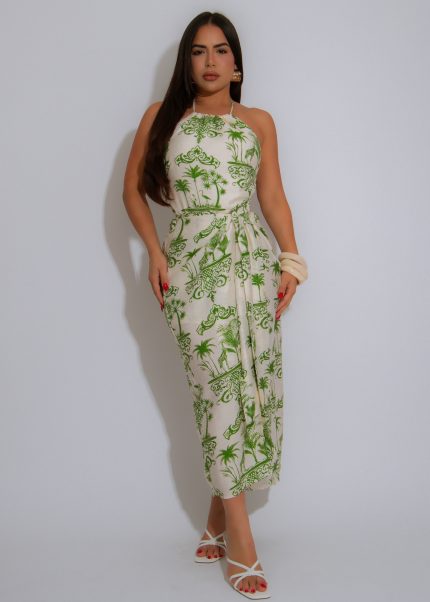Safari Muse Midi Dress Green