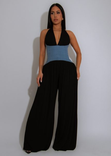 Monaco Nights Jumpsuit Black
