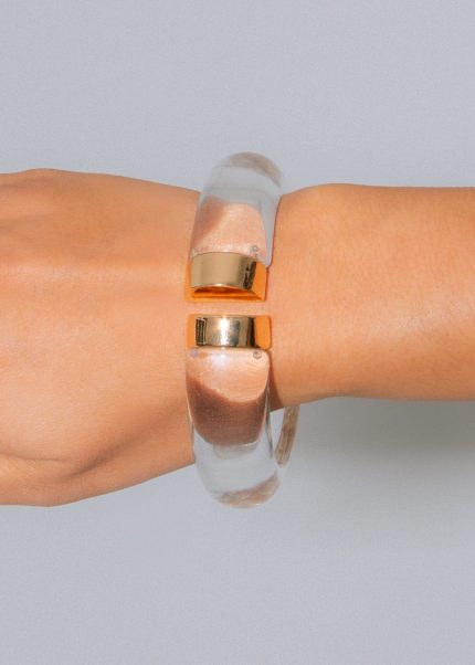 Crystal Curve Bracelet Gold