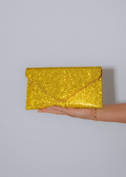 Midnight Gleam Clutch Yellow