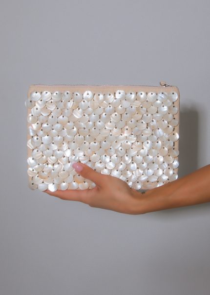 Tidal Edit Mother of Pearl Clutch Nude