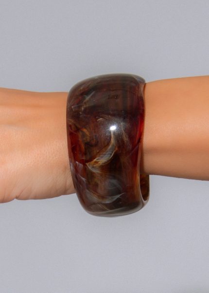 Bold Aura Bangle Bracelet Brown