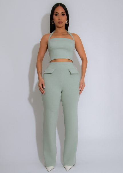 Poise & Power Pant Set Green