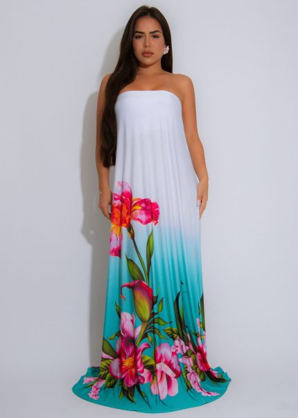 World Of Wonders Floral Maxi Dress White