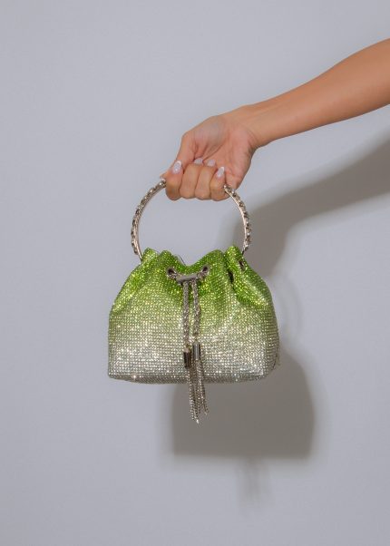 Glimmer Grip Handbag Green