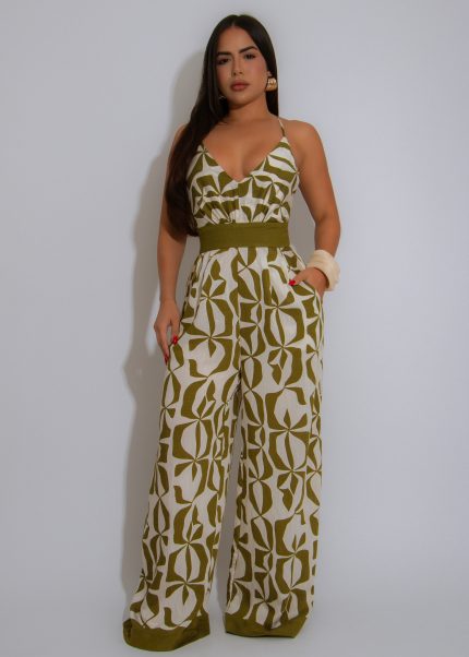 Weekend Away Jumpsuit Green
