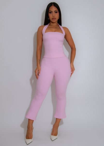 Laidback Luxe Pant Set Pink