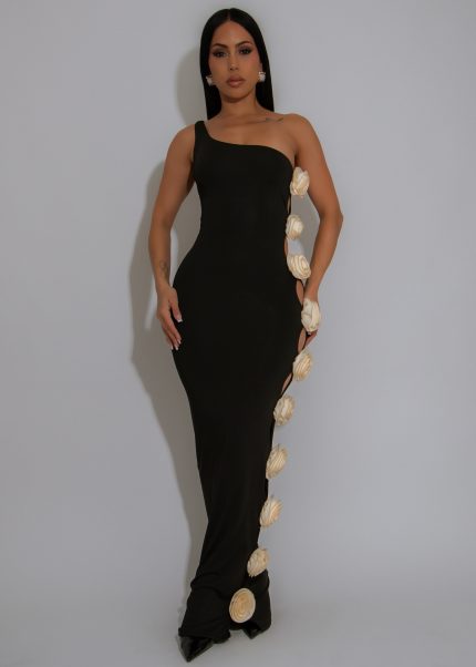 Sunshine Seeker Floral Maxi Dress Black