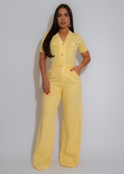 Signature Elegance Pant Yellow