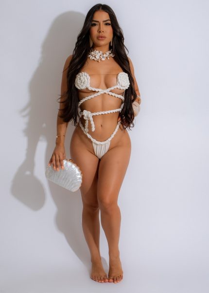 Rosette Braided Bikini White*