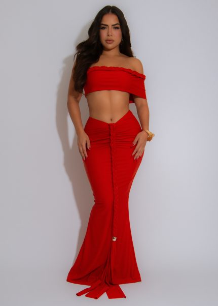 Mystic Flow Skirt Set Orange