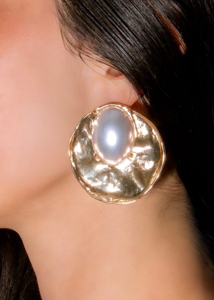 Lunar Crest Earrings Gold