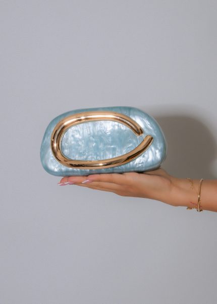Opulence Loop Clutch Blue