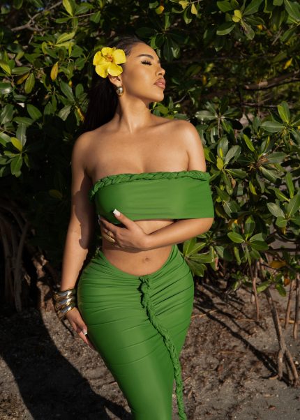 Mystic Flow Skirt Set Green