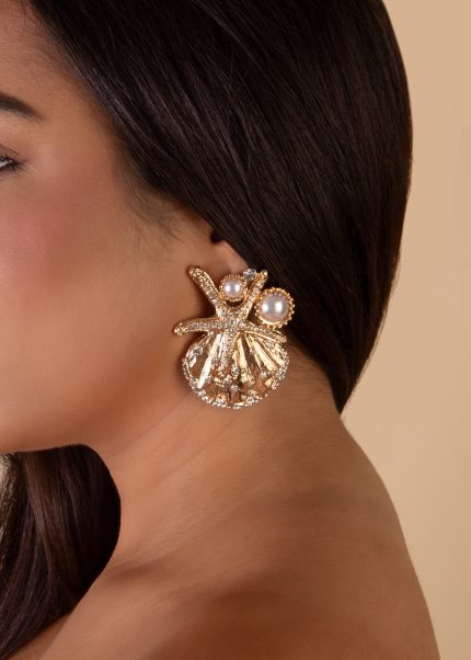 Oceana Royale Earrings Gold