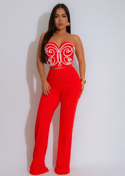 Regal Muse Pant Set Orange