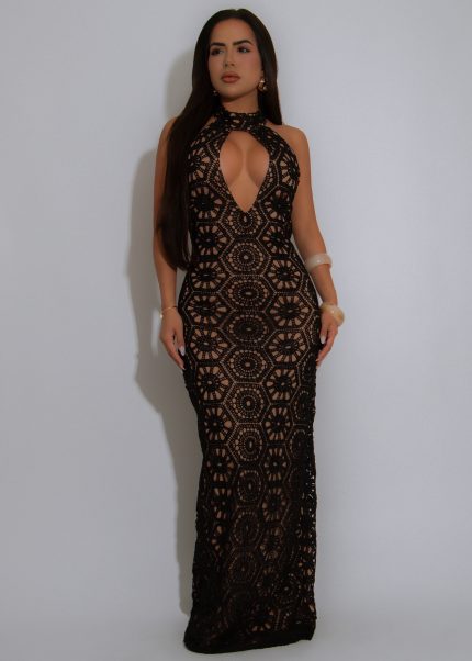 Adore Her Lace Maxi Dress Black