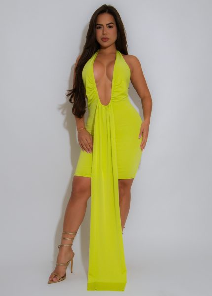 Dancefloor Diva Mini Dress Green