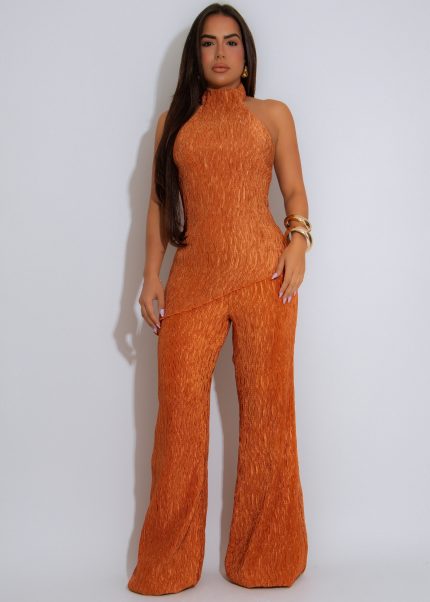 Azure Drift Pant Set Brown