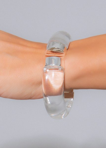 Crystal Curve Bracelet Silver