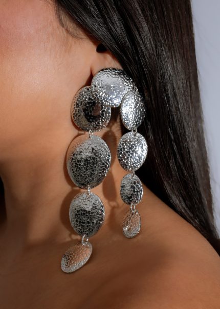 Molten Moon Earrings Silver