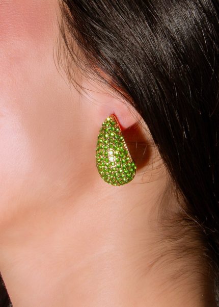 Crystal Ember Earrings Green