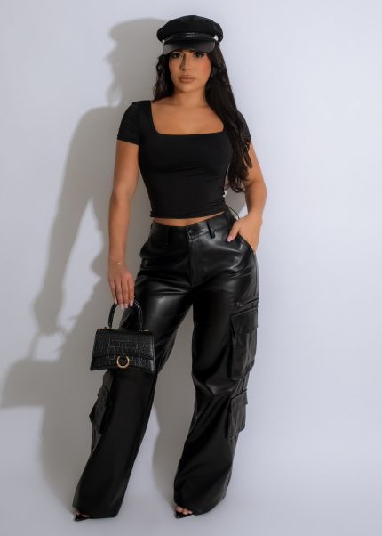 Rude Girl Crop Top Black