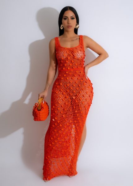 Float With Me Cover Up Orange