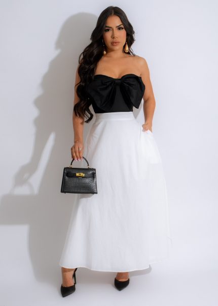 Under The Bow Maxi Dress White